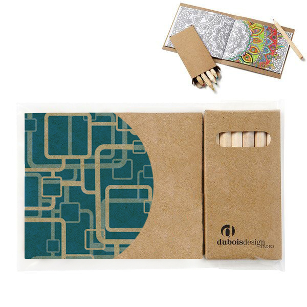 Product Photo 1 Custom Cover Adult Coloring Book & 6-Color Pencil Set To-Go