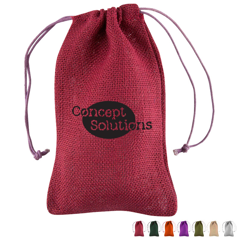 Product Photo 1 Natural Jute Drawstring Pouch, 6" x 10"