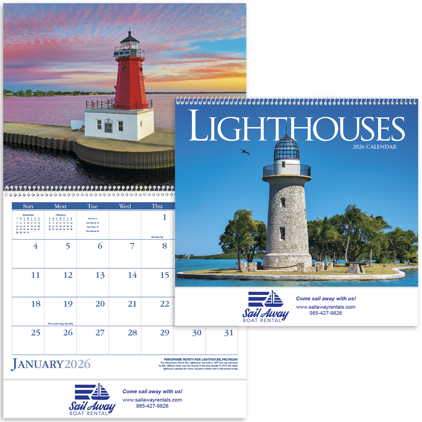 Product Photo 1 Lighthouses Wall Calendar