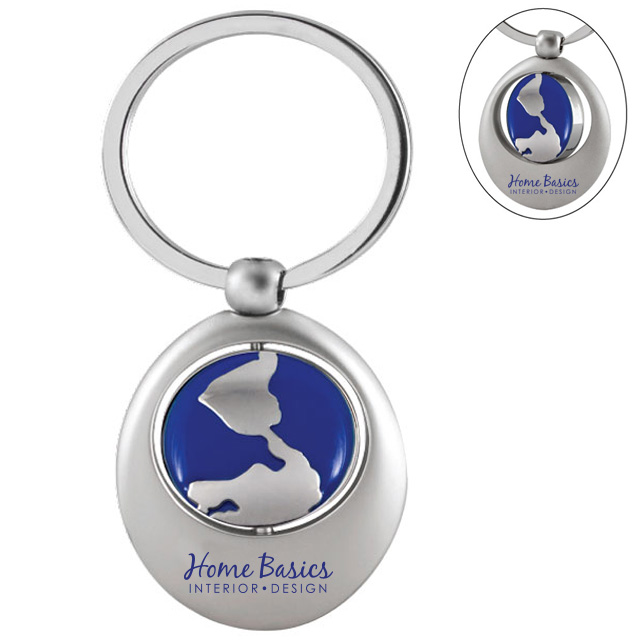 Product Photo 1 Swivel Blue Globe Keychain