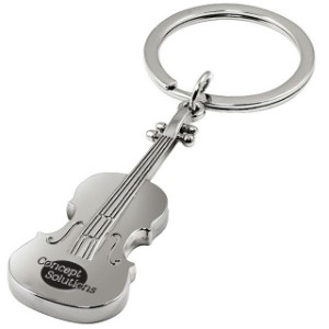 Silver Violin Keychain - MY4023