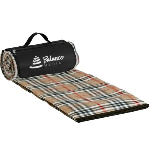 Roll-Up Picnic Blanket, Tartain Plaid, 59" x 53" - BD2016