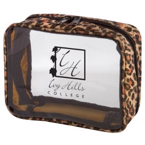 Leopard Trim Clear Amenity Bag - VA1355