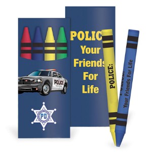 Police Your Friends For Life with Vehicles Crayon Pack, Stock - CRY250