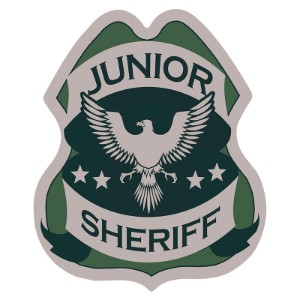 Junior Sheriff Foil Sticker Badge, Stock - JSB585