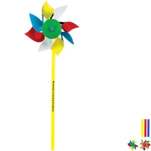 Bright Multi-Colored Pinwheel, 4" - FP3600
