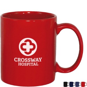 Classic C-Shaped Handle Ceramic Mug, 11oz. - Colors - XP1077