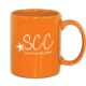 Classic C-Shaped Handle Ceramic Mug, 11oz. - Orange
