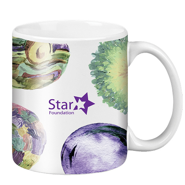 Product Photo 1 Classic White C-Shaped Handle Ceramic Mug, 11oz.