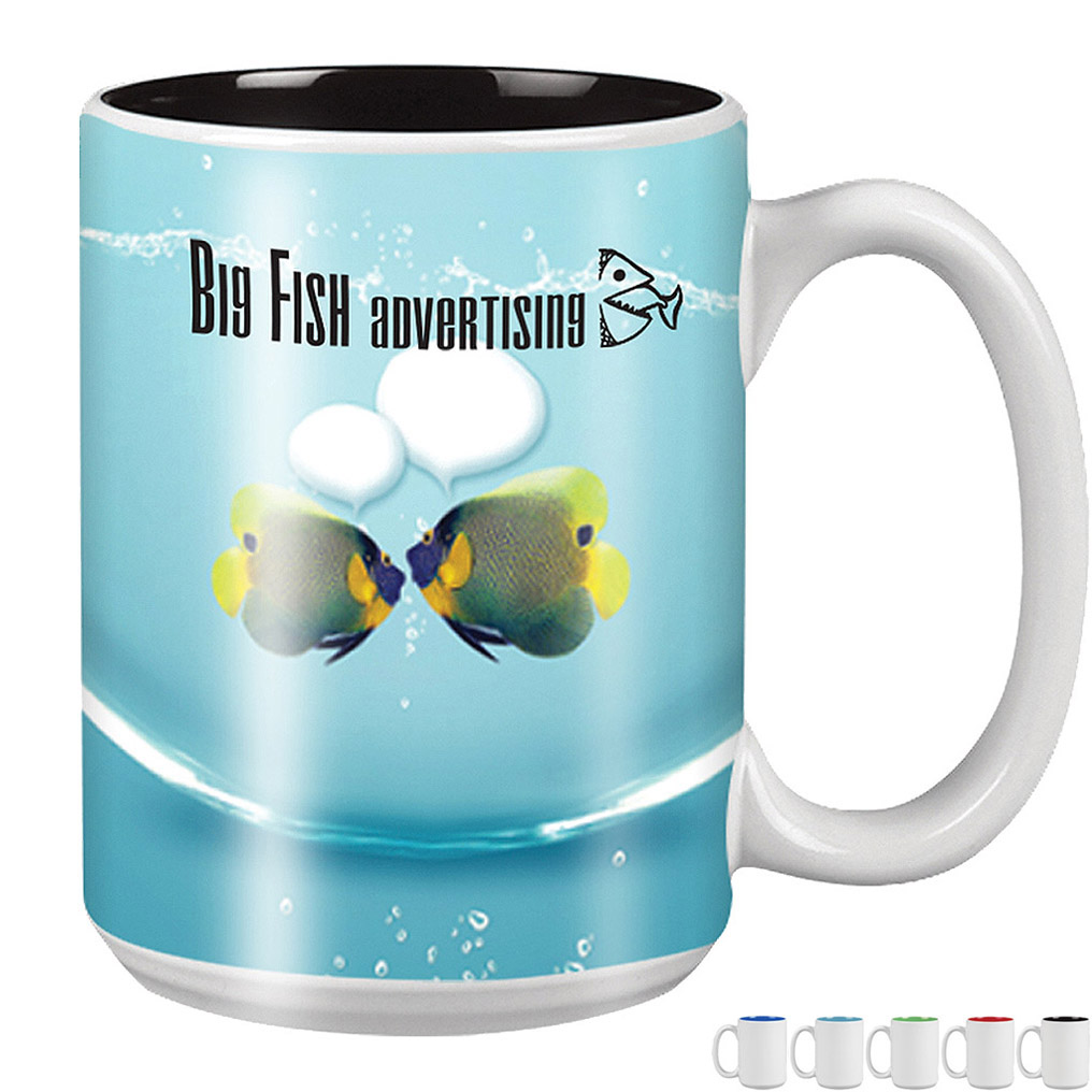 Product Photo 1 Mighty Two-Tone White Ceramic Mug, 15oz.