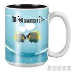 Photo 12 Mighty Two-Tone White Ceramic Mug, 15oz.