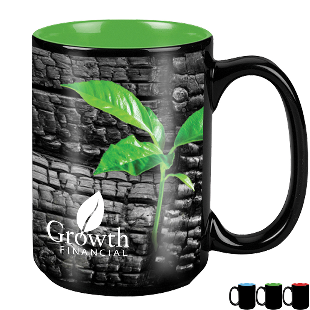 Product Photo 1 Mighty Two-Tone Black Ceramic Mug, 15oz.