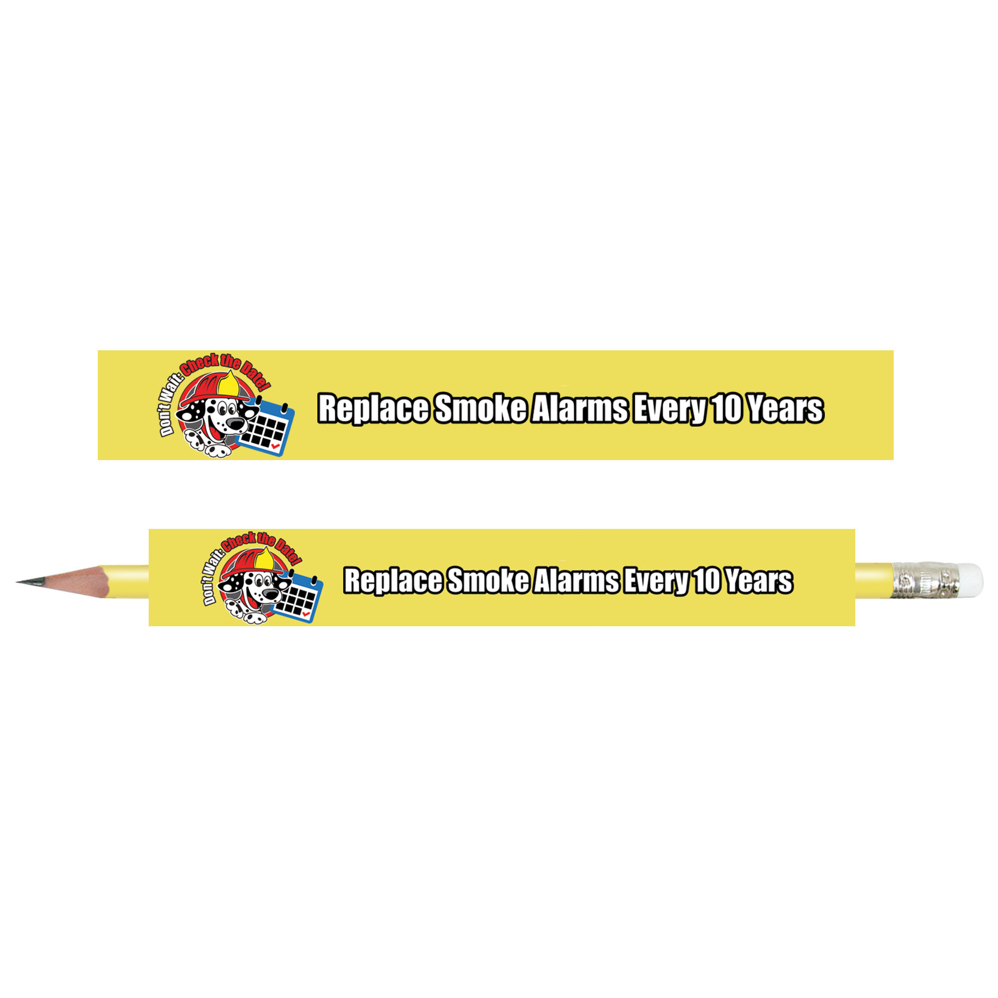 Product Photo 1 Replace Smoke Alarms Every 10 Years Pencil, Stock