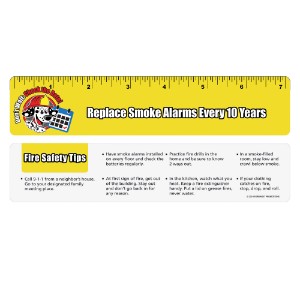 Replace Smoke Alarms Every 10 Years Laminated Safety Ruler, Stock  - Closeout, On Sale! - RUL395