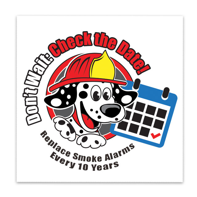 Product Photo 1 Replace Smoke Alarms Every 10 Years Temporary Tattoo, Stock - Closeout, On Sale!