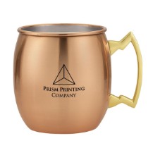 Dutch Stainless Steel Copper Plated Moscow Mule Mug, 18oz.