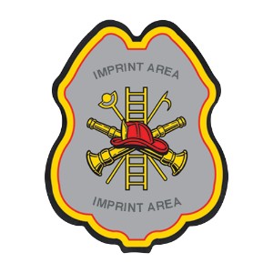 Firefighter Plastic Badge w/ Maltese Cross Tools - JFB609