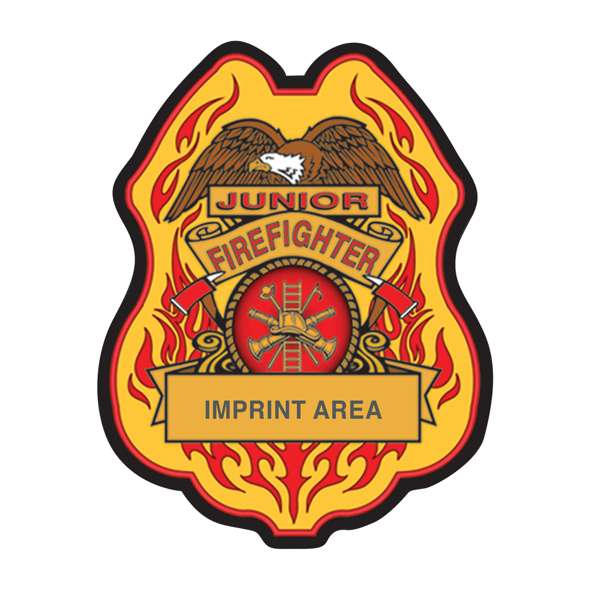Product Photo 1 Junior Firefighter Plastic Badge w/ Eagle and Flames