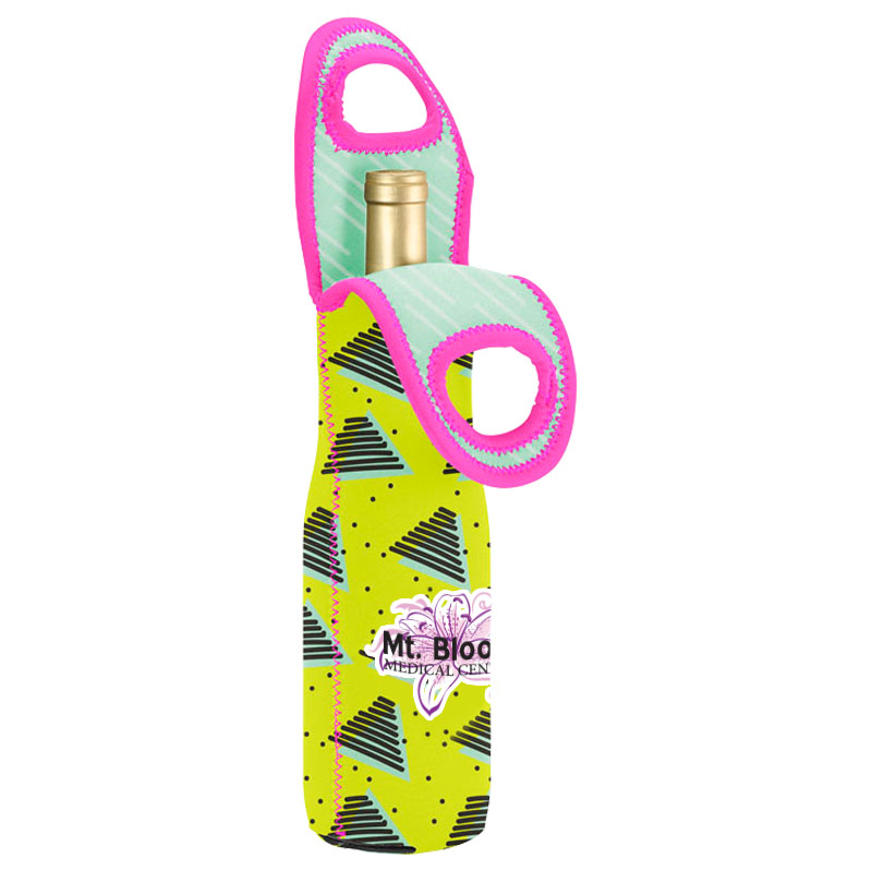 Product Photo 1 Single Bottle Neoprene Wine Tote Sleeve, Duplex