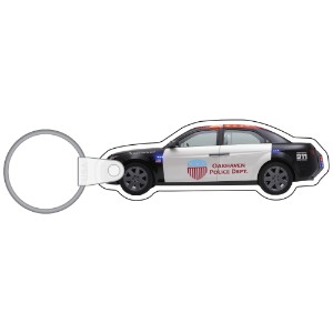 Police Car Soft Vinyl Key Tag - GE1080