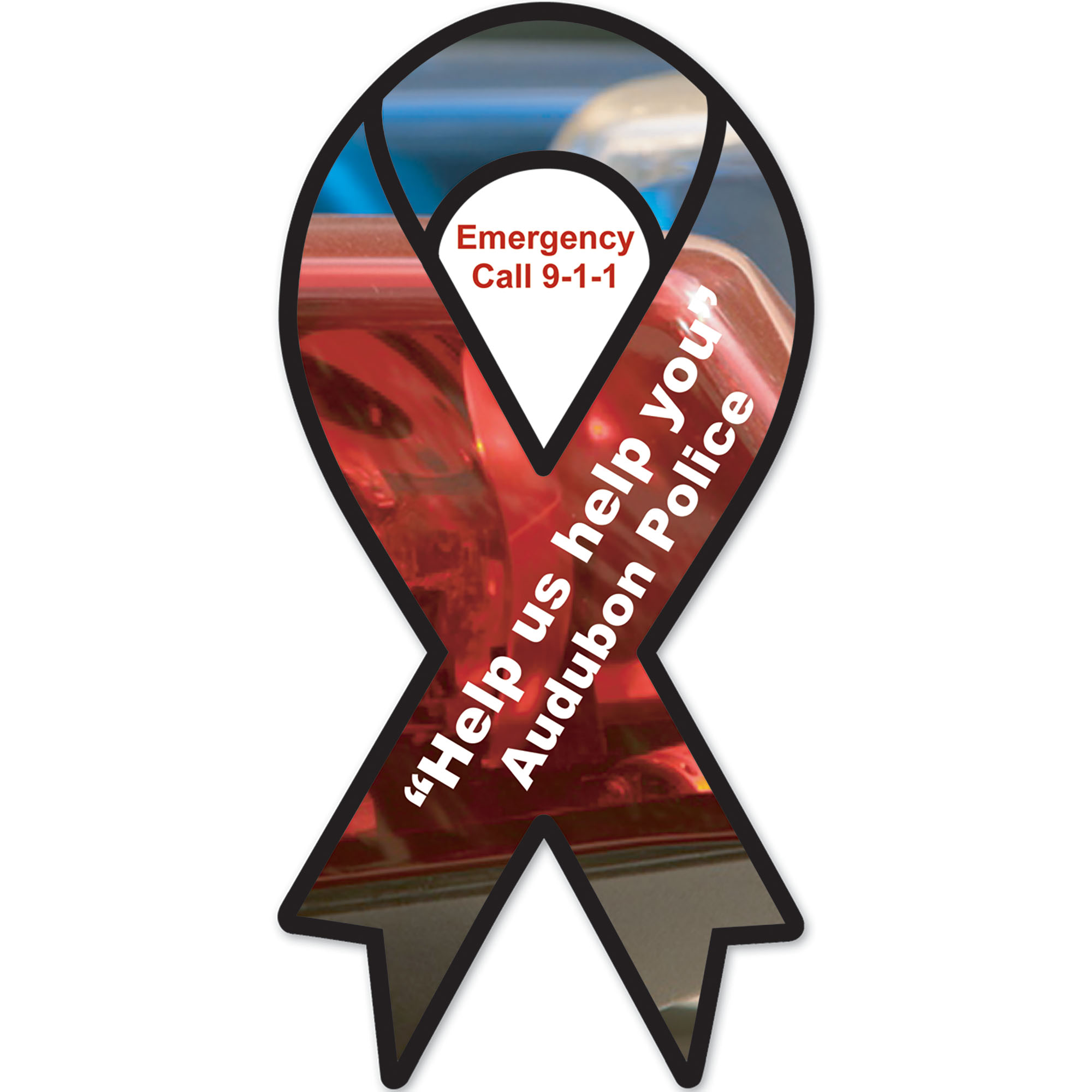 Product Photo 1 Police Ribbon Auto Magnet