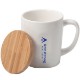 Chic Ceramic Mug w/ Bamboo Lid, 15oz.