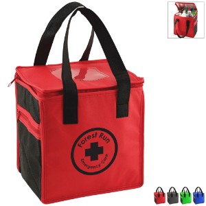 Two-Tone Cubic Non Woven Lunch Tote - WP2015