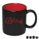 Two-Tone Black Matte Ceramic Mug, 15oz.