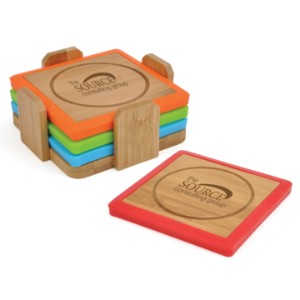 Bamboo & Silicone Coaster Set - MG8150