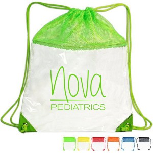 Clear Mesh Drawstring Backpack - ZR1185
