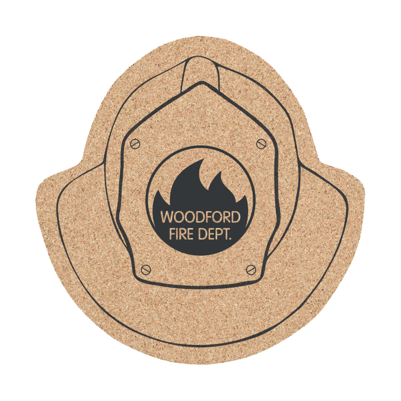 Product Photo 1 Fire Helmet Cork Coaster, 5"