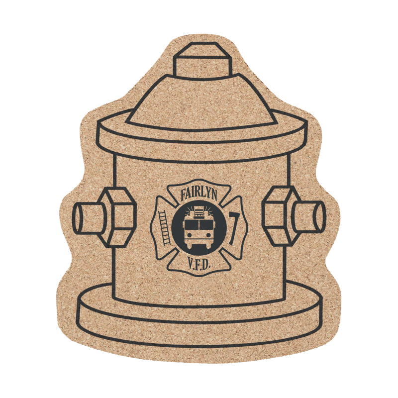 Product Photo 1 Fire Hydrant Cork Coaster, 5-1/4"