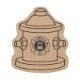 Fire Hydrant Cork Coaster, 5-1/4"
