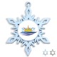 Snowflake Die Cast Holiday Ornament