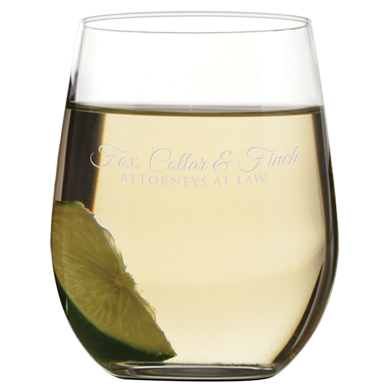 Product Photo 1 Riedel® 'O' Series Chardonnay Stemless Wine Glass, Deep Etched, 11-1/4oz.