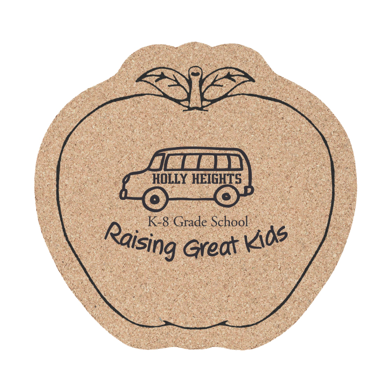 Product Photo 1 Apple Cork Coaster, 4"