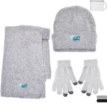 Acrylic Hat, Scarf & Touch Screen Gloves Gift Set