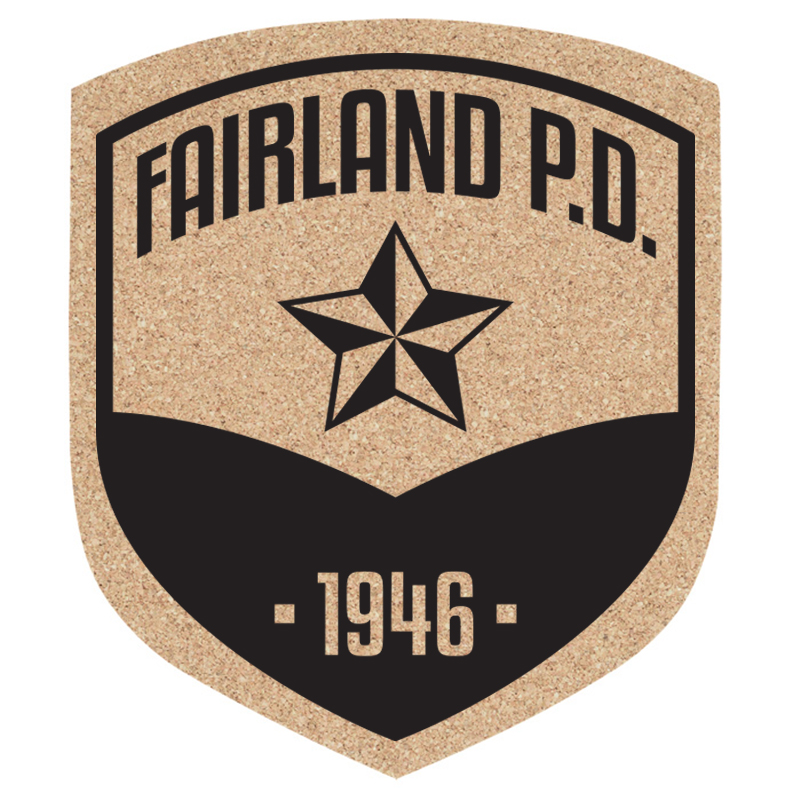 Product Photo 1 Badge Shield Cork Coaster, 5-1/4"