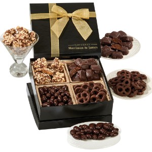 Chairman Box w/ Chocolate Covered Almonds, Sea Salt Caramels, Almond Butter Crunch & Mini Chocolate Pretzels - ZA4011