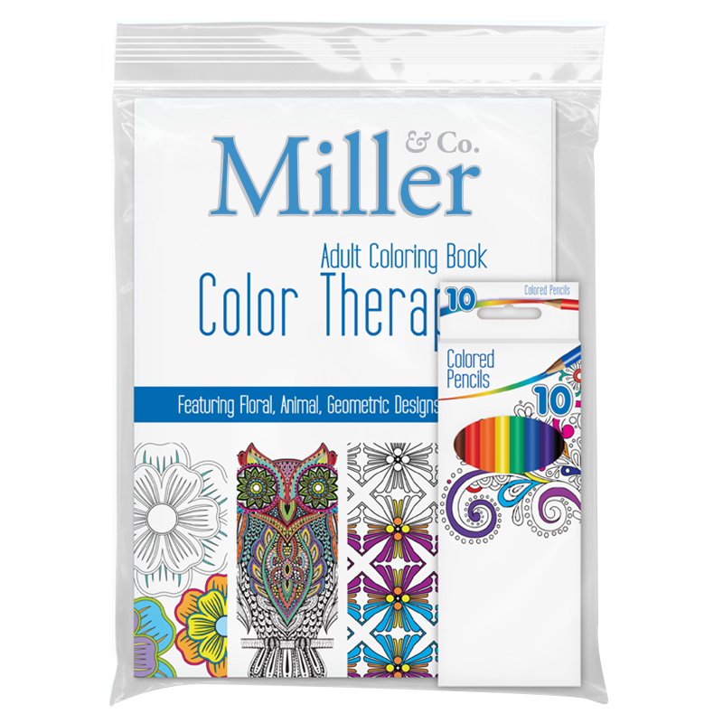 Product Photo 1 Color Therapy® 24 Page Adult Coloring Book & Colored Pencil Set