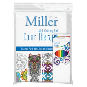 Color Therapy® 24 Page Adult Coloring Book & Colored Pencil Set - LK4206