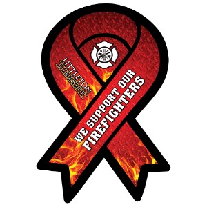 Support Our Firefighters Ribbon Jar Gripper - PB2020