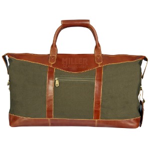 Pine Canyon Buffalo Leather and Canvas Duffel, 22" - BO8207
