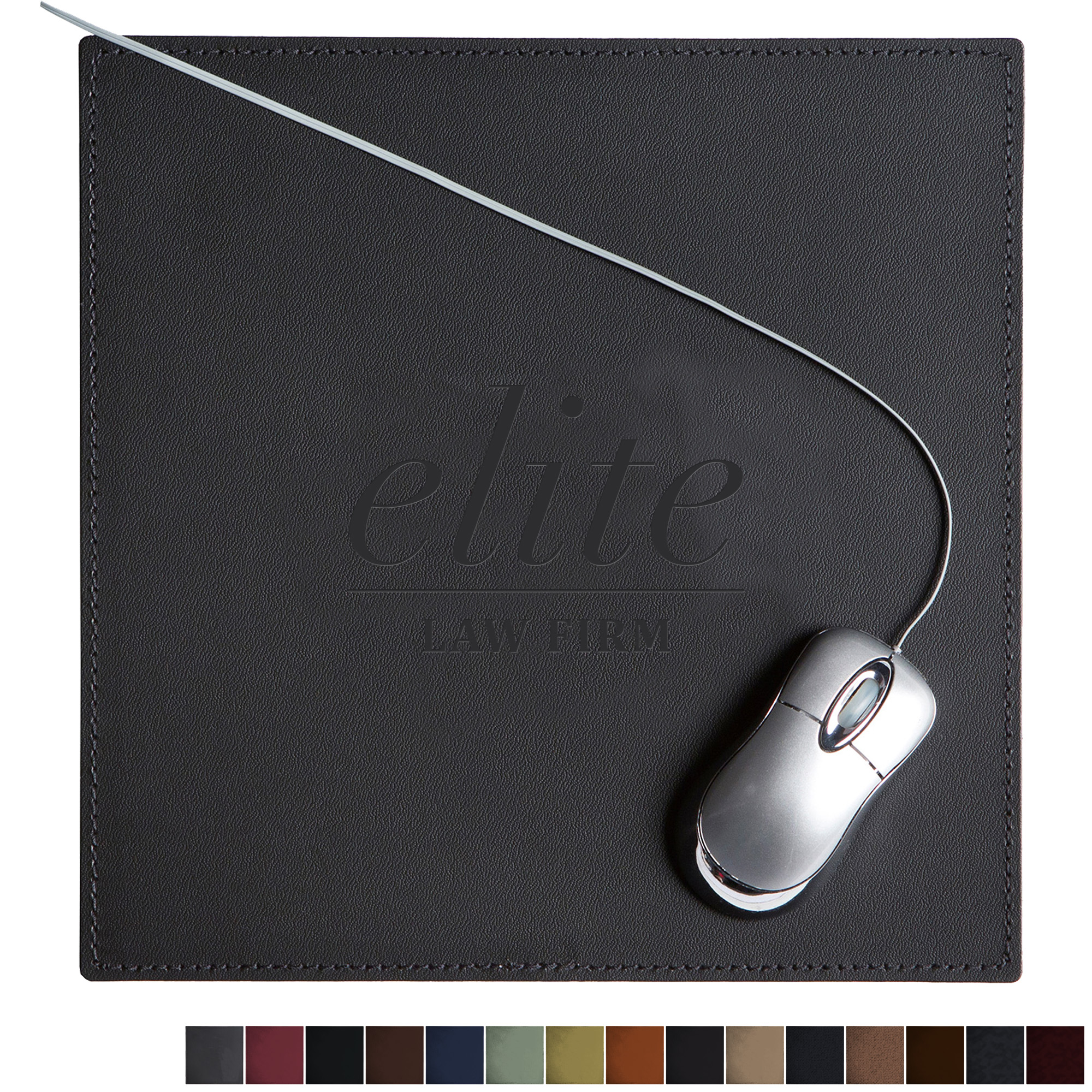 Product Photo 1 Square Leather Executive Mouse Pad, 9" x 9"