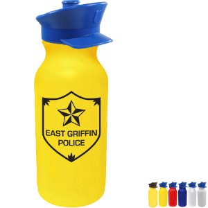 Police Hat Sport Bottle w/ Push 'n Pull Cap, 20oz. - AK4425