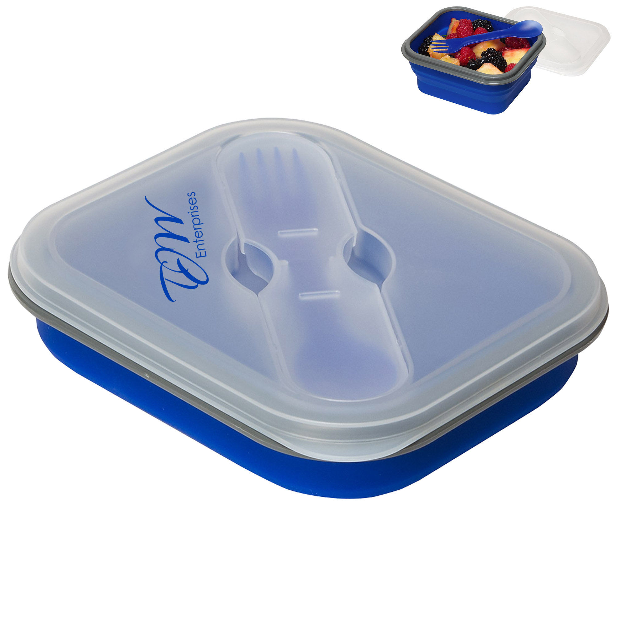 Product Photo 1 Rumple Silicone Collapsible Lunch Box w/ Fork & Spoon