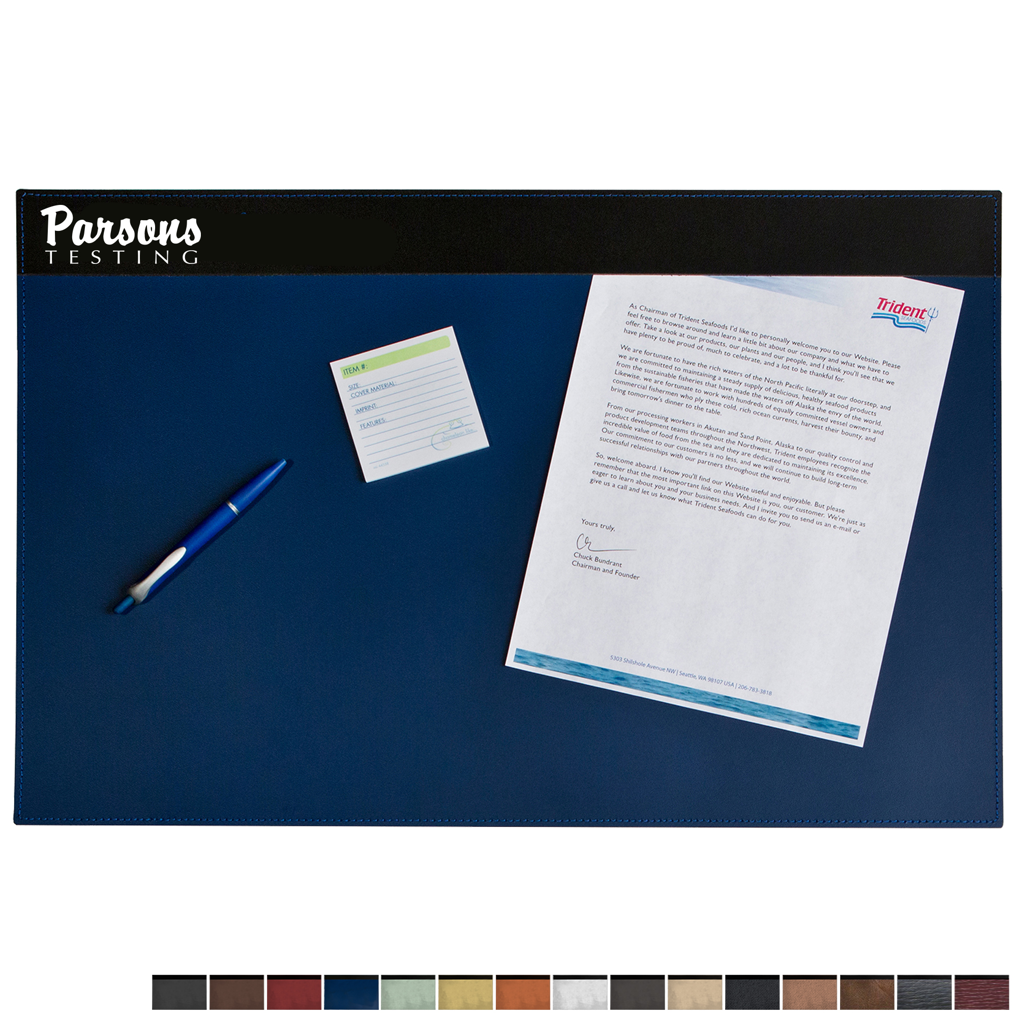 Product Photo 1 Leather Executive Desk Blotter, 17" x 12"