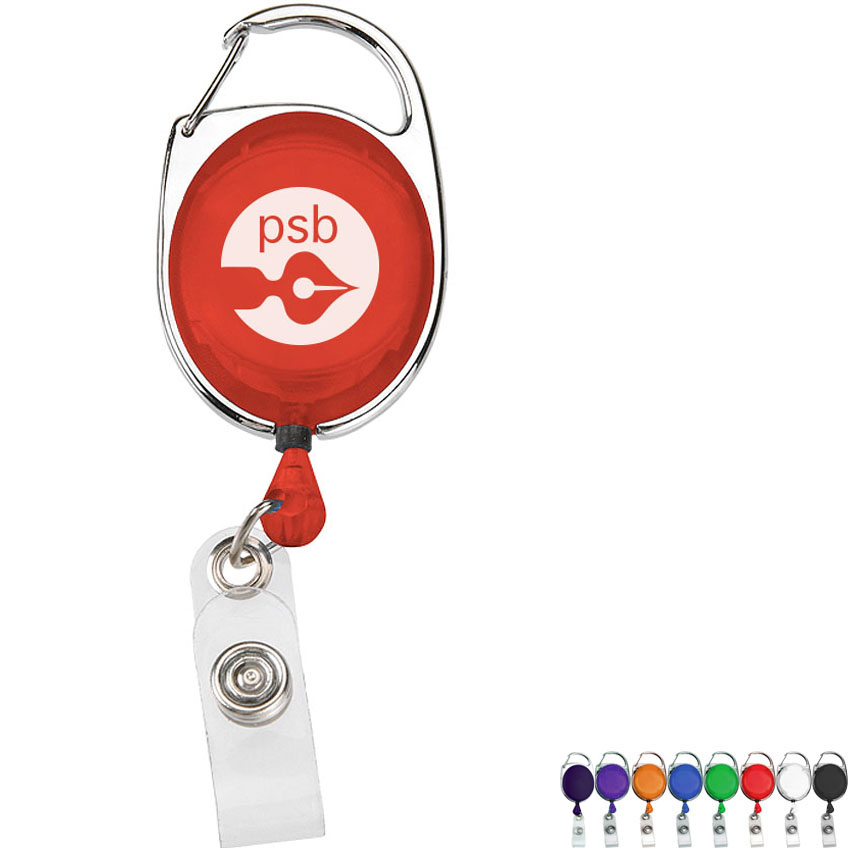 Product Photo 1 Retractable Carabiner Badge Holder, 30" Cord