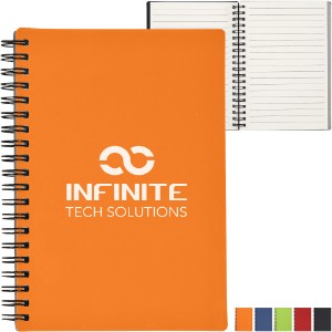 Rubbery Spiral Notebook, 5" X 7" - HT3743