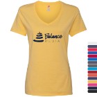 Photo 2 Hanes Nano-T® Ringspun Cotton Ladies' V Neck Tee